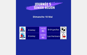 Programme de la J5 des régions qui jouent à domicile
